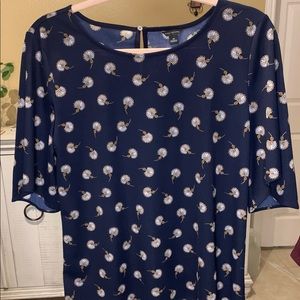 Ann Taylor Navy Blue Blouse Top